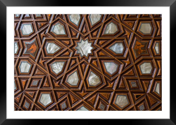 Example of Mother of Pearl inlays Framed Mounted Print by Turgay Koca