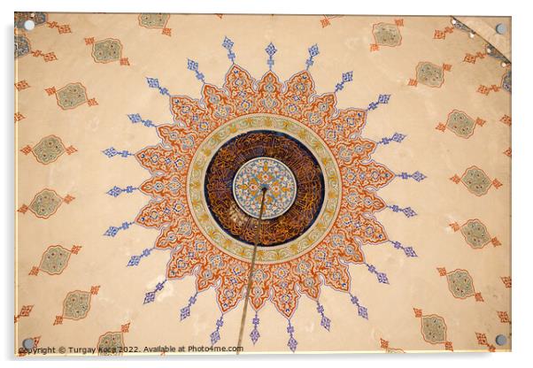 Floral art pattern example of Ottoman time Acrylic by Turgay Koca