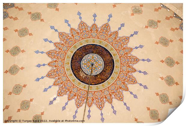 Floral art pattern example of Ottoman time Print by Turgay Koca