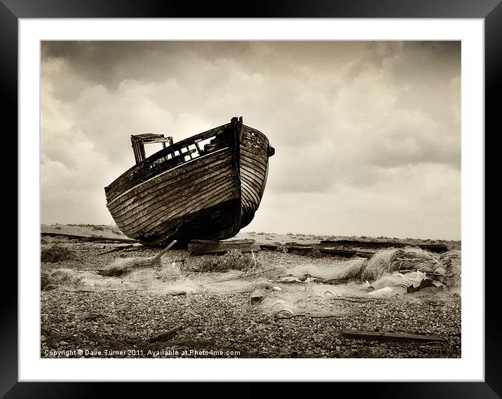 Dungeness Boat, Kent Framed Mounted Print by Dave Turner