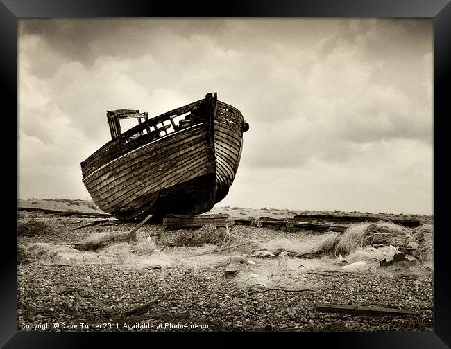 Dungeness Boat, Kent Framed Print by Dave Turner