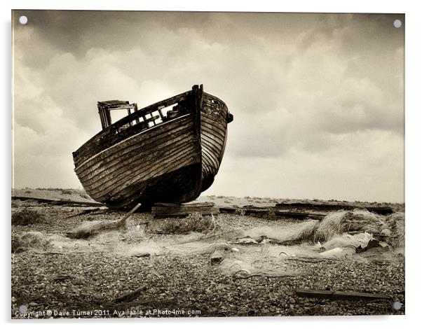 Dungeness Boat, Kent Acrylic by Dave Turner