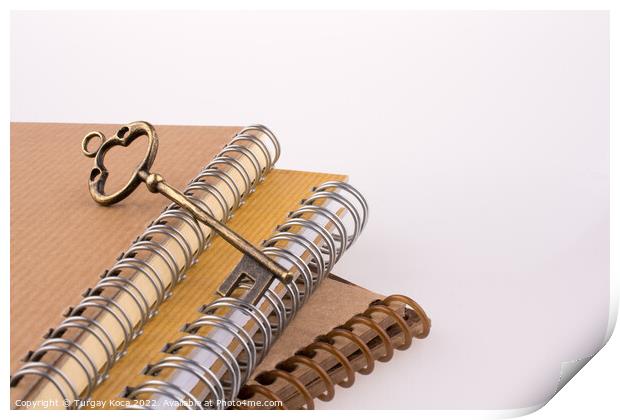 Key on notebooks Print by Turgay Koca