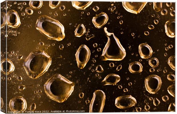 Background covered with water drops in  close-up Canvas Print by Turgay Koca