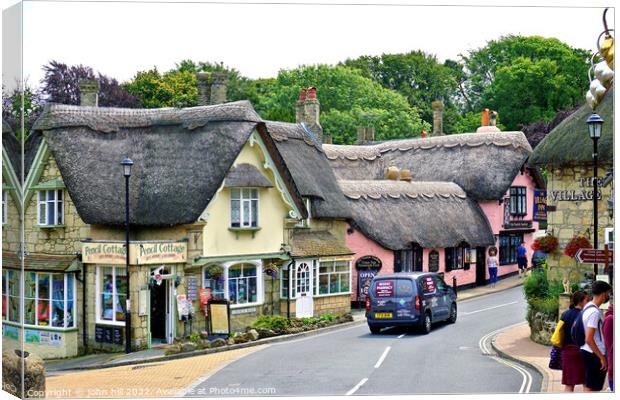 Shanklin old town thatch on the Isle of Wight Canvas Print by john hill