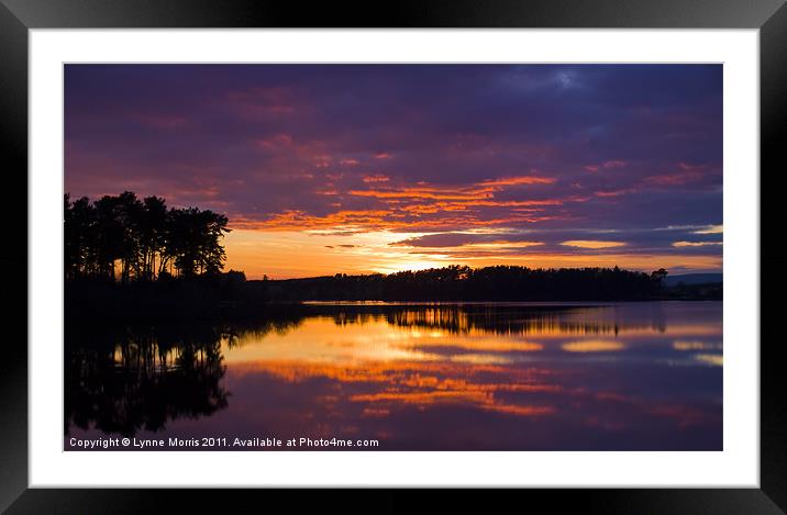 The Sun Going Down Over Gladhouse Framed Mounted Print by Lynne Morris (Lswpp)