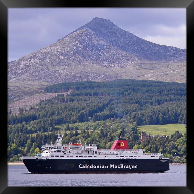 MV Caledonian Isles approaching Brodick, Arran Framed Print by Allan Durward Photography