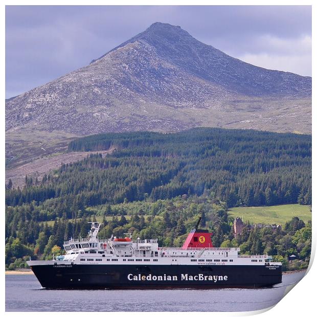 MV Caledonian Isles approaching Brodick, Arran Print by Allan Durward Photography