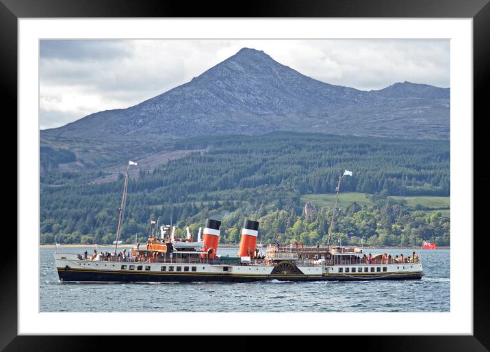 PS Waverley arriving Brodick, Arran Framed Mounted Print by Allan Durward Photography