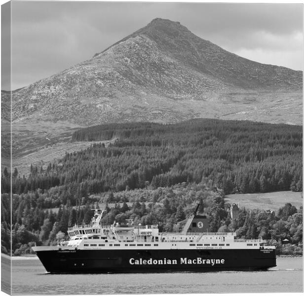 Cal Mac ferry MV Caledonian Isles at Arran Canvas Print by Allan Durward Photography
