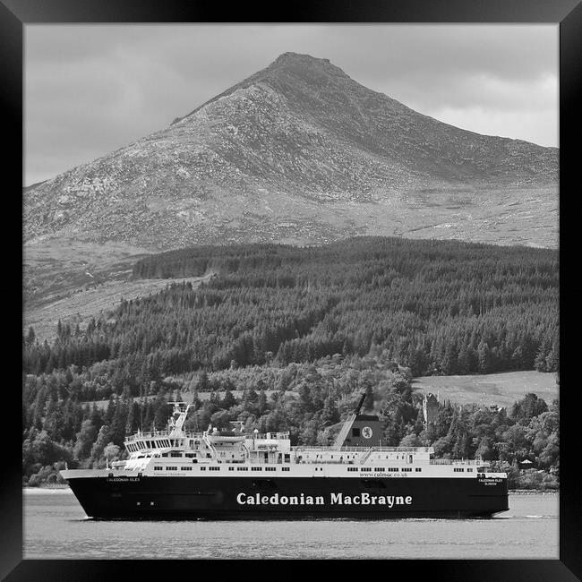 Cal Mac ferry MV Caledonian Isles at Arran Framed Print by Allan Durward Photography