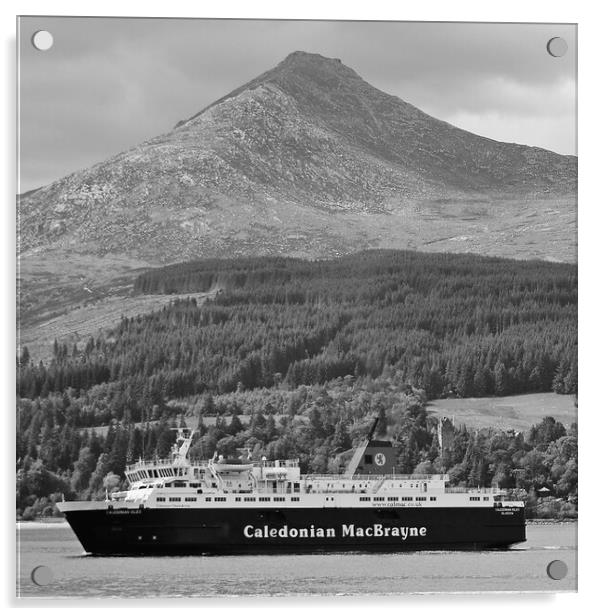 Cal Mac ferry MV Caledonian Isles at Arran Acrylic by Allan Durward Photography