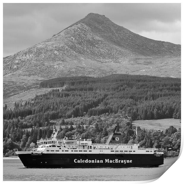 Cal Mac ferry MV Caledonian Isles at Arran Print by Allan Durward Photography