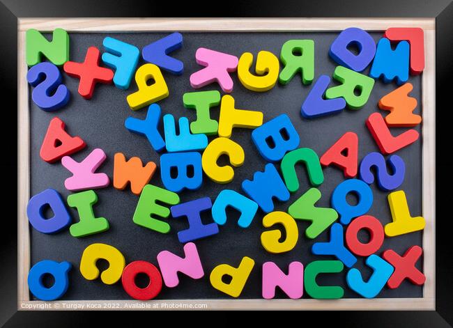Colorful Letters made of wood  Framed Print by Turgay Koca
