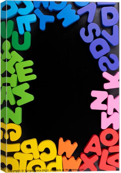 Colorful Letters made of wood  Canvas Print by Turgay Koca