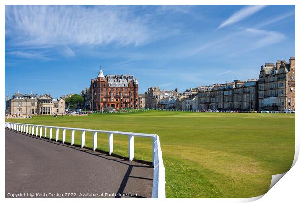 Old Course, St Andrews, Scotland Print by Kasia Design