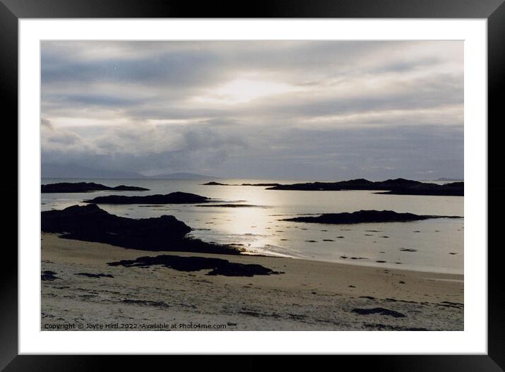 Sunset silver tones West Coast of Scotland Framed Mounted Print by Joyce Hird