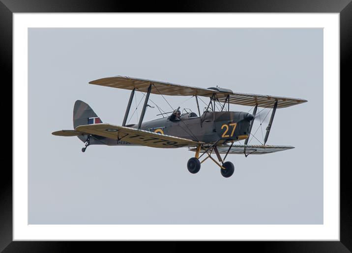 DH82 Tiger Moth Framed Mounted Print by J Biggadike