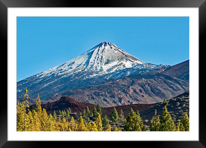 Mount Teide in December Framed Mounted Print by Joyce Storey
