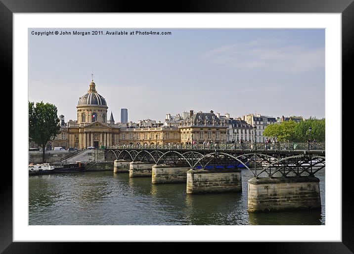 Crossing the Seine. Framed Mounted Print by John Morgan
