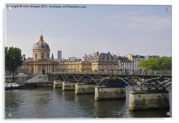 Crossing the Seine. Acrylic by John Morgan