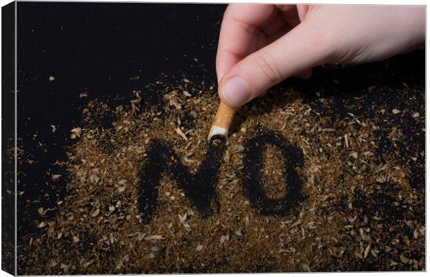  No Tobacco Day poster for say no smoking concept Canvas Print by Turgay Koca