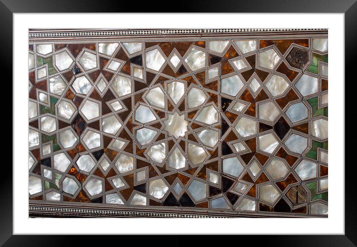 Example of Mother of Pearl inlays Framed Mounted Print by Turgay Koca