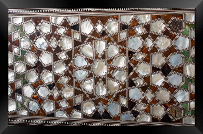 Example of Mother of Pearl inlays Framed Print by Turgay Koca