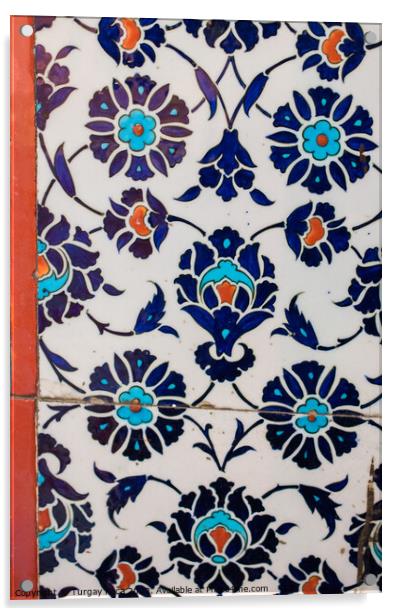  Ottoman ancient Handmade Turkish Tiles Acrylic by Turgay Koca