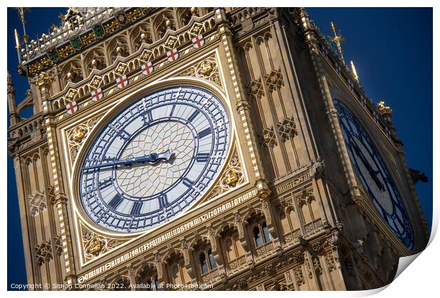 Big Ben, New Face Print by Simon Connellan