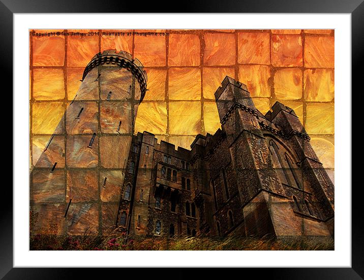 Arundel Castle at Sunset Framed Mounted Print by Ian Jeffrey