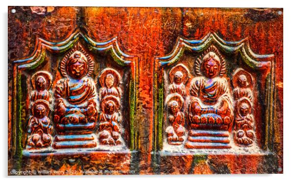 Ancient Buddha Bricks Buddhist Iron Pagoda Kaifeng Henan China Acrylic by William Perry