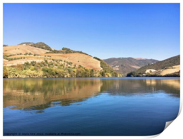 Douro river Portugal with reflections Print by Joyce Hird