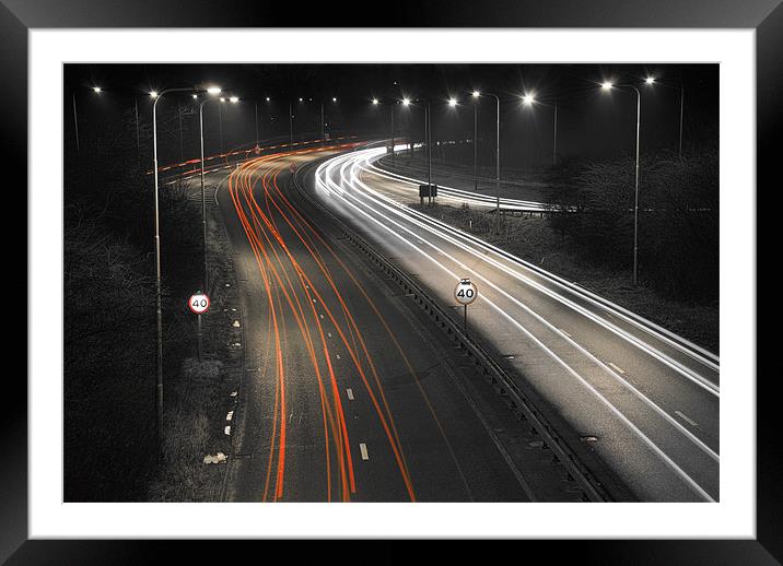Southbound on the A38, Derbyshire Framed Mounted Print by Scott Simpson