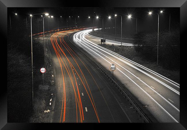 Southbound on the A38, Derbyshire Framed Print by Scott Simpson