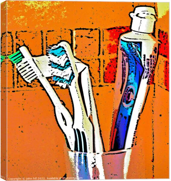 Portrait close up of Toiletries.(illustration) Canvas Print by john hill