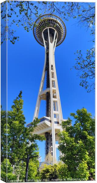 Space Needle Seattle Canvas Print by Sandra Day