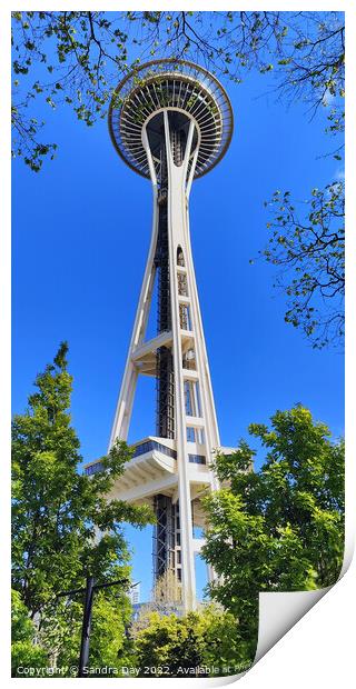 Space Needle Seattle Print by Sandra Day