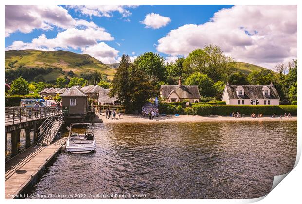 Relaxing by Loch Lomond Print by Gary Clarricoates