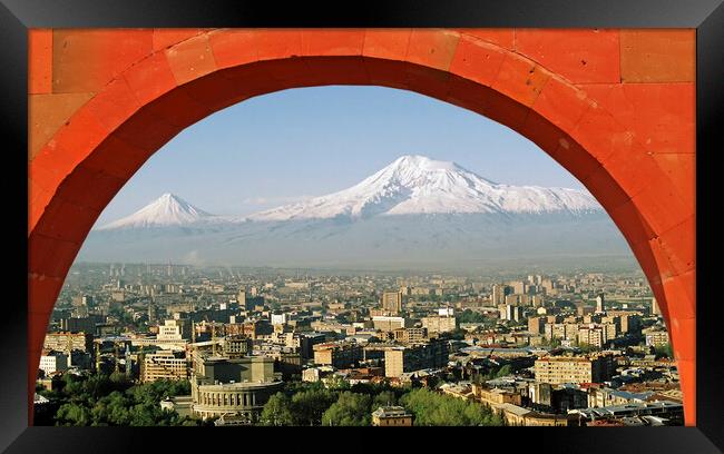 Legendary Mount Ararat. Framed Print by Mikhail Pogosov