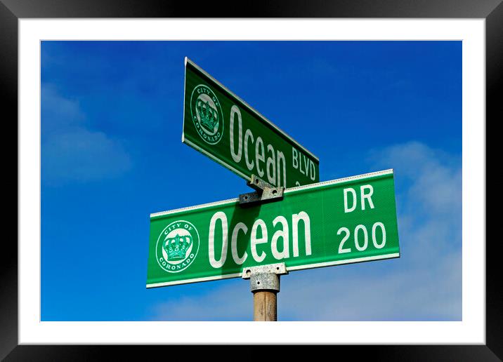 OCEAN sign Framed Mounted Print by Mikhail Pogosov