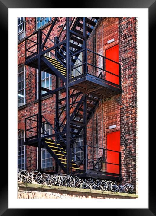 Fire Escape Framed Mounted Print by Peter Zabulis