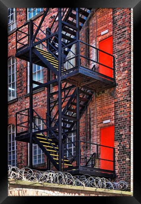 Fire Escape Framed Print by Peter Zabulis