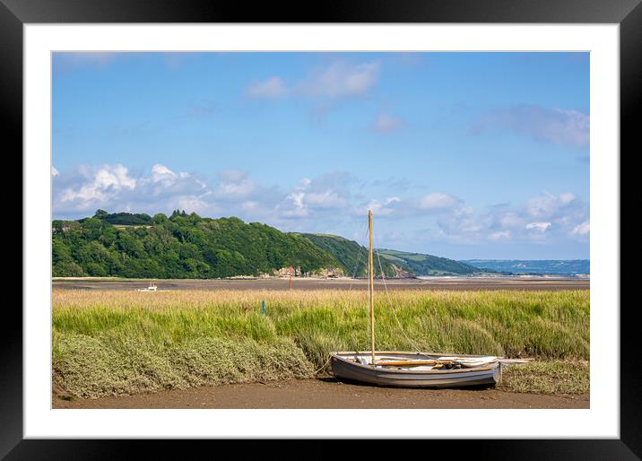Laugharne - Taf Estuary. Framed Mounted Print by Colin Allen
