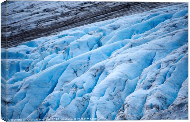 Deep furrows of Exit Glacier (Alaska) Canvas Print by Andreas Himmler