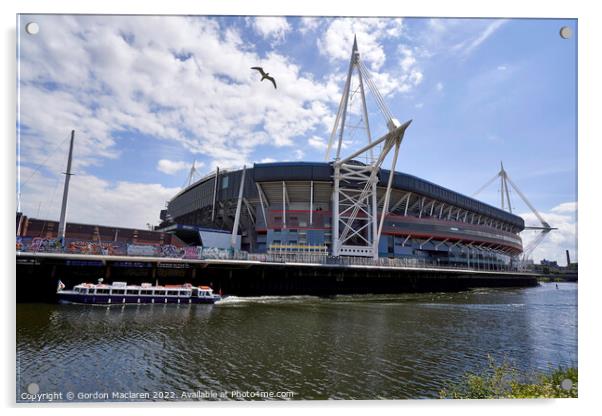 The Principality Stadium, Cardiff, Wales, UK   Acrylic by Gordon Maclaren