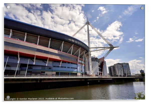 The Principality Stadium, Cardiff, Wales, UK   Acrylic by Gordon Maclaren