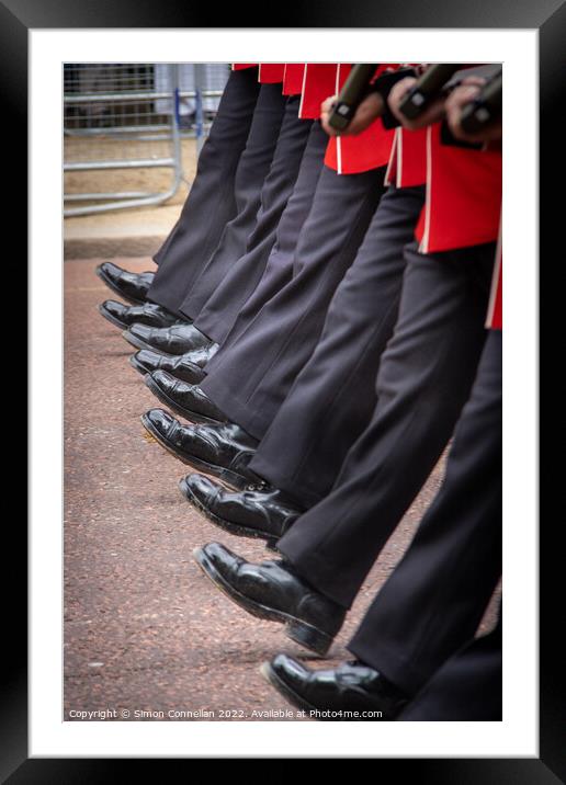 Guards boots, The Mall  Framed Mounted Print by Simon Connellan