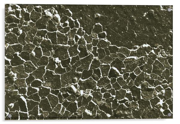 Crack concrete textured as abstract grunge background Acrylic by Turgay Koca