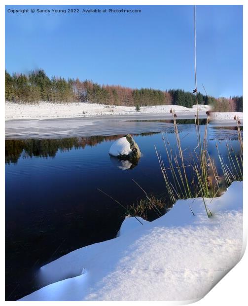 Winter in Aberfeldy  Print by Sandy Young